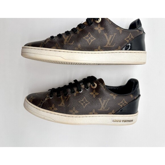 Louis Vuitton Frontrow Sneakers Brown Monogram Low Top Lace Up Shoes EU 37 US 7 - Picture 4 of 14